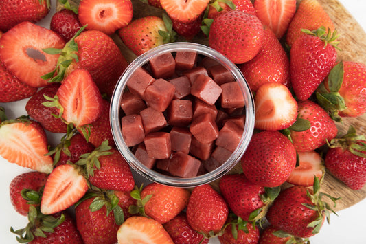Lion's Mane mushroom gummies with natural strawberry flavor
